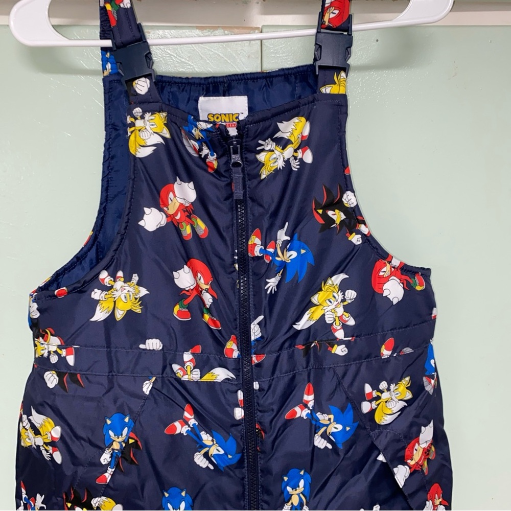 Sega sonic the hedgehog snow, bibs youth size 14 UNISEX